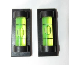 (Lot of 2) MINI BUBBLE LEVEL Levelling Tool/Gauge with Adhesive Back (2") NEW 