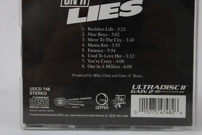 Guns N' Roses G N' R Lies 24K Gold CD Original Master Recording