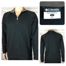 Columbia Men s Black 1/2 Zip Pullover Fleece Sweatshirt Large