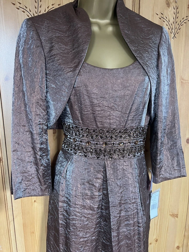 jesicca howards dress &jacket Brown New Luxury Party - Image 4 of 4