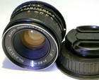 Mamiya 50mm f2 M42 manual Lens lens adapted to Canon EOS EF cameras T7i T8i 90D