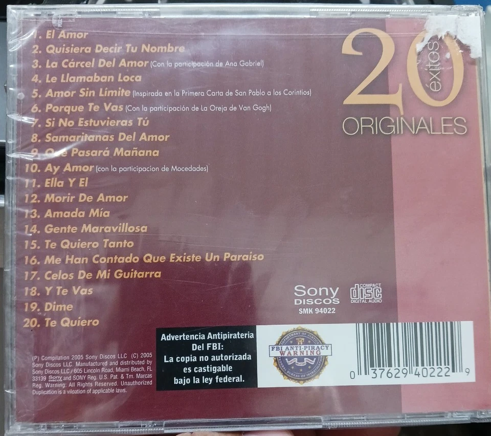 Jose Luis Perales - 20 Exitos originales (CD, Aug-2005 Foto 2 de 3