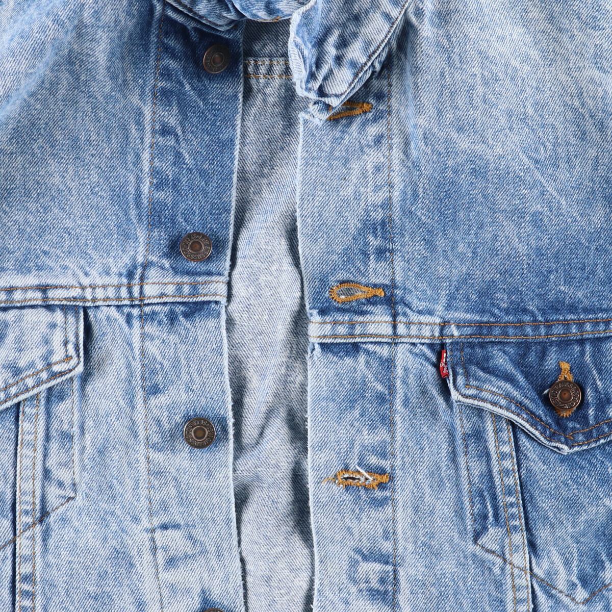 80'S Levi's 70507-0219 Chemical Wash Denim Jacket, G-Jean