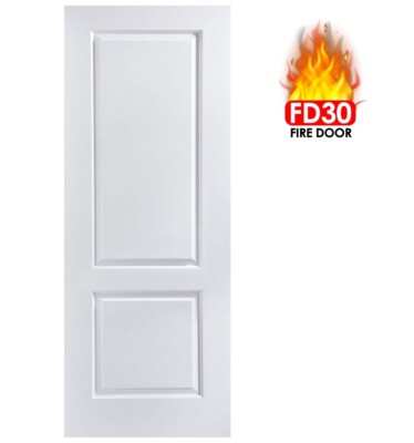   Branded Two Panel Solid Shaker Style Doors Innentür Brandschutz  FD30