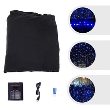 LED Stage Backdrop 4mx4m Star Light Curtain Backdrops Galaxy Starry Background