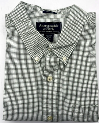 abercrombie mens dress shirts Men's A&F Resort Shirt in Cream Pattern | Size XL Imported. TWO! - Abercrombie & Fitch