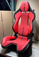 Ferrari SF90 Stradale Driver Seat Carbon Fiber w/ Red Leather / Alcantera