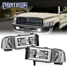 Led Tube C Light Bar Headlights Lamps Fit For 1994-2002 Dodge Ram 1500 2500 3500