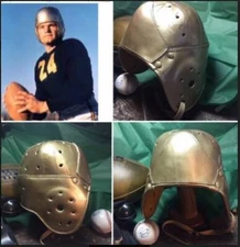1930s -40s Niles Kinnick Iowa Hawkeye Replica Leather Football Helmet full size