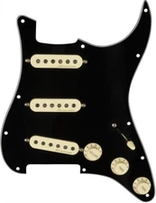 Fender Vintage Noiseless SSS Pre-Wired Stratocaster Pickguard, 11-Hole, Black