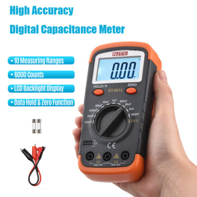 LCD High Accuracy Digital Capacitor Test Kit 6000 Counts Capacitance Meter H2F5