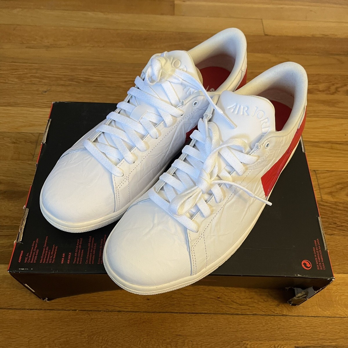 Nike Air Jordan Centre Court Shoes Mens Size 11.5 White Red DJ2756-101 Jordan 1 Centre Court  main image 3