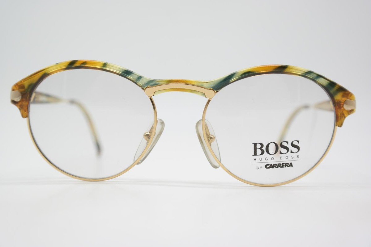 Vintage Occhiali HUGO BOSS by CARRERA 5122 46 Multicolore Oro