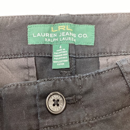 LRL Lauren Jeans Co. Ralph Lauren Shorts Women’s Size 4 Bermuda Black Adventure - Picture 3 of 12