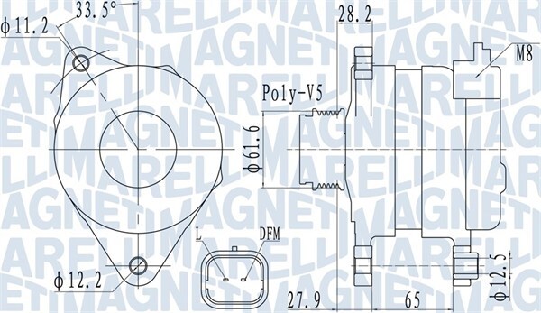 MAGNETI MARELLI 063732016010 Alternator for ALFA ROMEO,FIAT