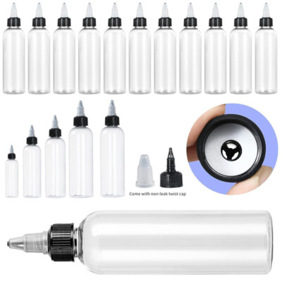 30ML-120ml Plastic PET Squeezable Dispensing Bottles Hair Applicator Container