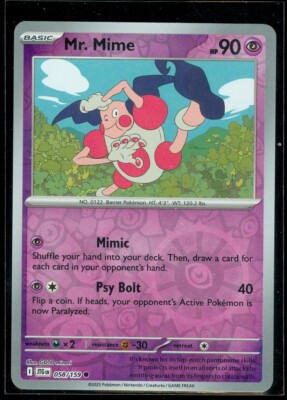 Pokemon MR. MIME 058/159 Journey Together Rev Holo - MINT | eBay