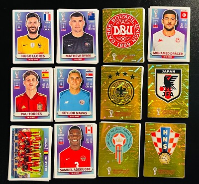 2022 Panini Fifa World Cup Soccer Stickers Groups  D, E, F