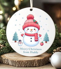 Christmas Ornament for Baby, Family ornament with Snowman, Custom ornaments