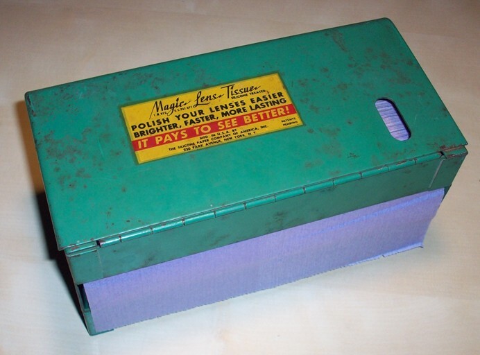 Vintage Magic Lens Tissue Metal Wall Mount Dispenser Optical Eye Dr Advertising