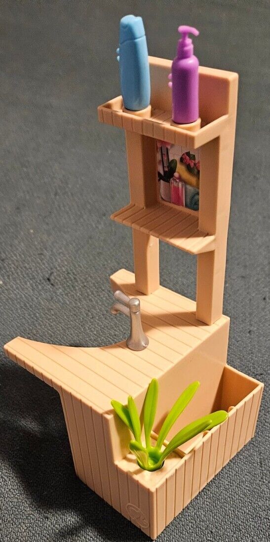 Barbie Bathtub Cabinet Shelf 8 Inches Tall-image