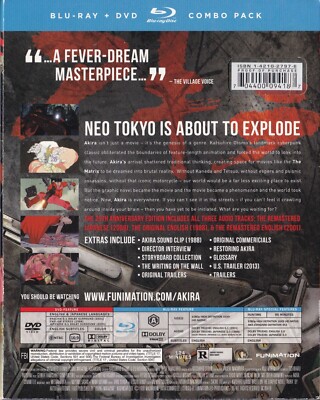 Akira: 25th Anniversary Edition (Blu-ray Disc/DVD, 2013, 2-Disc