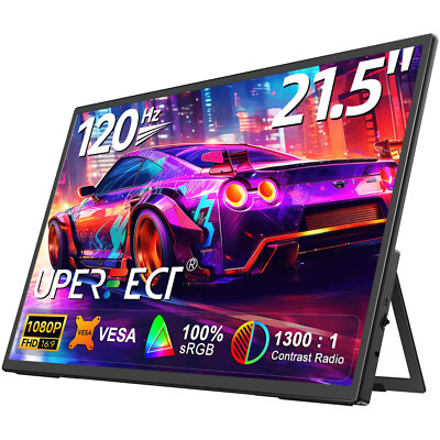 UPERFECT 21.5'' Portable Computer Monitor 120Hz 1080P Monitor LCD Gaming Display