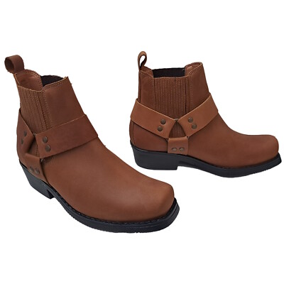 Kochmann Motorradstiefel Chopperstiefel Westernstiefel City Biker braun  Herren