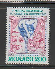 FRANCOBOLLI MONACO 1983 FESTA DEL CIRCO MNH - MONA164 - Foto 1 di 1