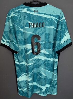 MEN'S FC LIVERPOOL 2020/2021 THIAGO #6 AWAY SOCCER FOOTBALL SHIRT