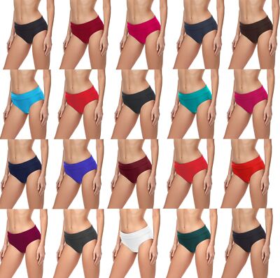 Merry Style Damen Bikini Slip Hoher Bund Bikinihose Badehose EU Stretch 34-44