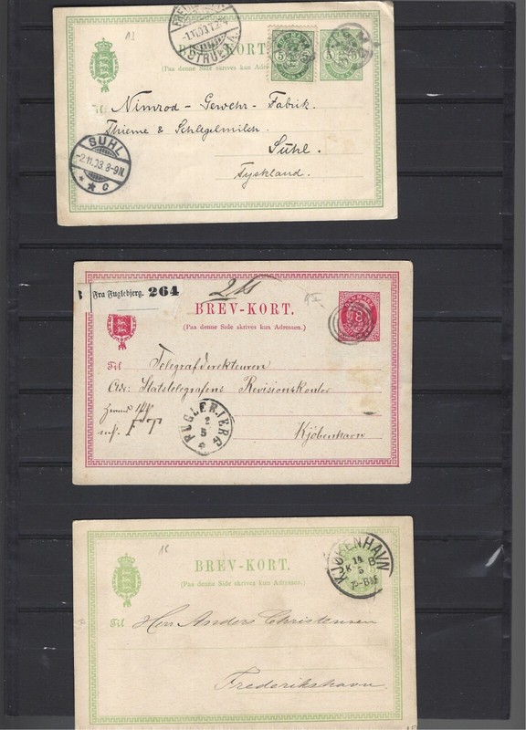 DENMARK-OLDER CARDS-CLASSICS-SELECTION-LOT OF 6-M-U-F-V-#D90