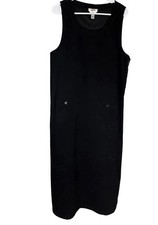 Talbots Medium Black Sleeveless Women’s Dress Cottagecore Farmhouse Whimsigoth