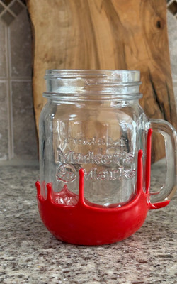 Maker's Mark~Mason Jar~Dipped Wax~Glass