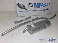 Imasaf Auspuff Anlage Ab Kat für Peugeot 206 SchräGheck 1.1I + 1.4I 2000-2003