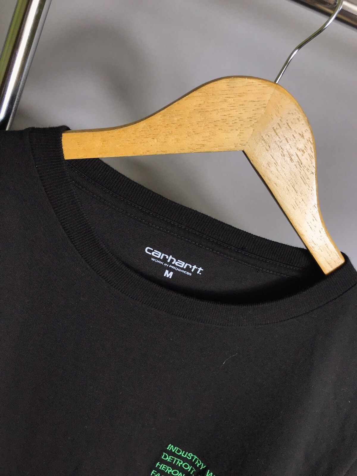 Carhartt WIP x Heron Preston Embroidered Long Sleeve Sweatshirt Black Mens Sz M image 4
