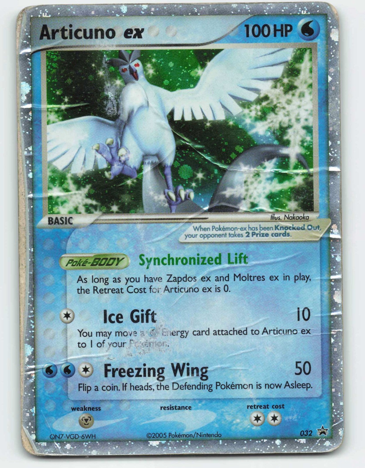 2005 Pokemon, Nintendo Promos, #32 Articuno EX, Black Star Promo