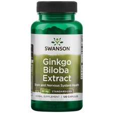 Swanson Ginkgo Biloba (Ginkgo biloba) Extrakt 60 mg 120 Kapseln