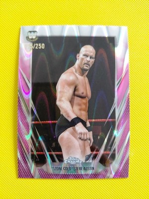2026 Topps Chrome WWE - Pink RayWave Refractor - ''Stone Cold'' Steve Austin /250