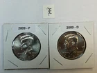 2009 P & D UNC Clad Kennedy Half Dollar Set in CB Flips -Free Shipping - E
