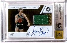2019-20 Opulence Golden Patch Auto Jersey # 33/49 Larry Bird Auto BGS 8.5 R6220J