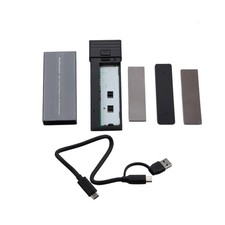 10Gbps Mobile SSD Enclosure Adapter Case Multi-Functional USB Hub Design Black
