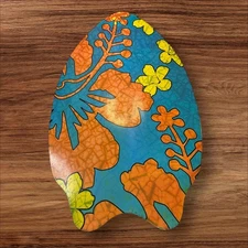 Skim Lizard Skimboard Blue Orange Floral Beach Fun