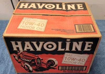 Vintage Havoline Oil Can 100 Year Quart Plastic Bottle Case Of 12 Sealed