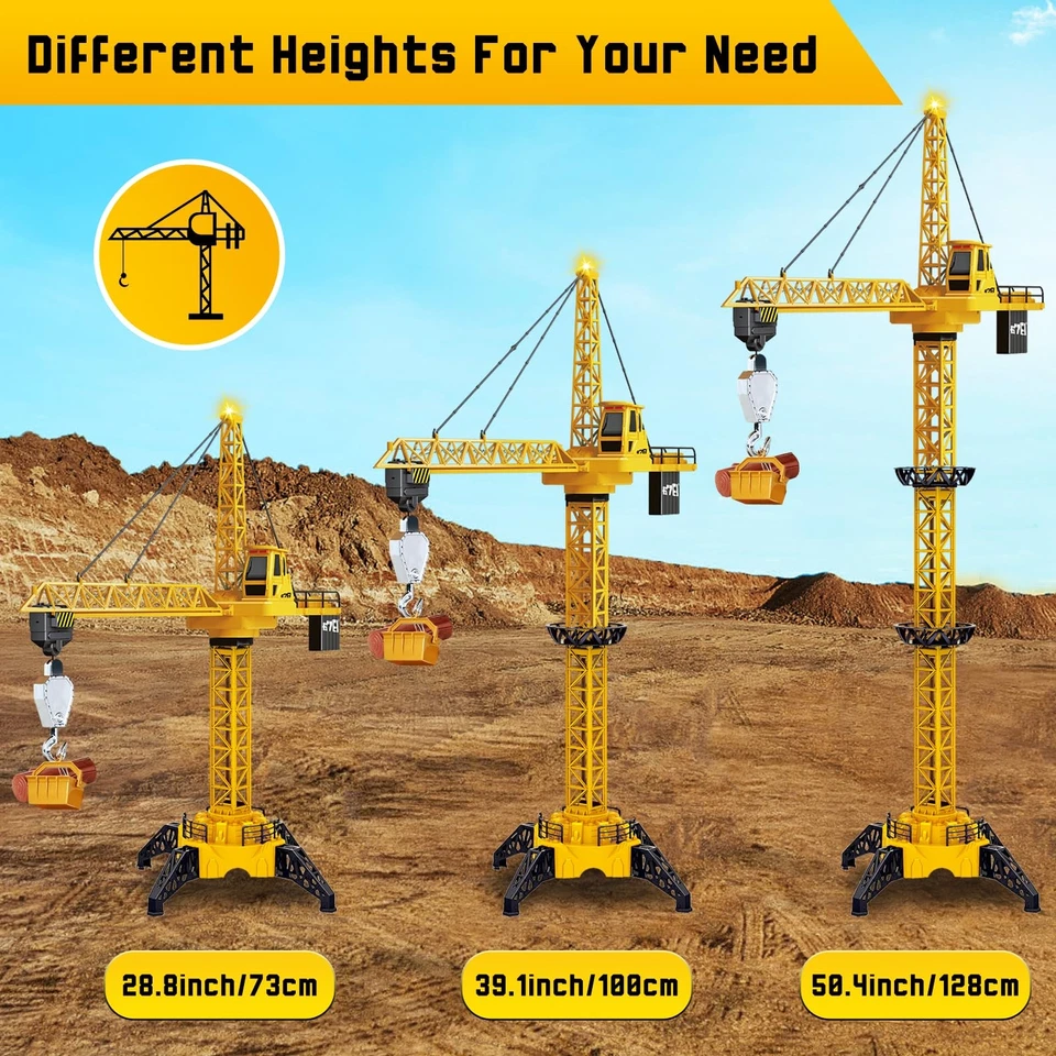 Ferngesteuerte Turmkran 2.4GHz RC Kran Ferngesteuert 128 cm Hohe 6 Kanäle Tur... - Bild 2 von 4