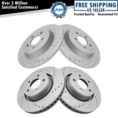 Front and Rear Brake Rotors Set For 2015-2020 Ford Mustang