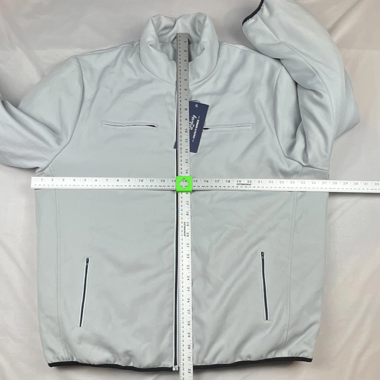 State & Liberty Men's Gray Full Zip Stand-Up Collar Jacket Athletic Fit 3XL NWT image 4