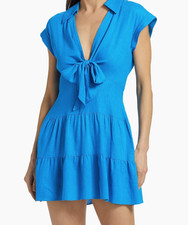 MILA LINEN MINI DRESS 🩵  alice +  olivia -  mini dress true blue size 2