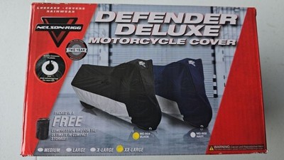 Nelson Rigg Deluxe All-Season Black Silver XXL Motorcycle Cover MC-904-05-XX