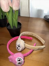 Girls Labubu Head Plushie Hair Accessories  Headband  Lot Of 2